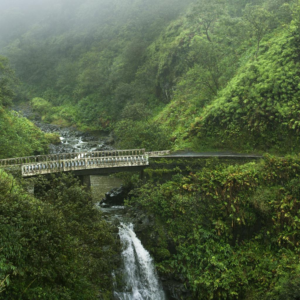 Maui waterfalls on the raod to hana