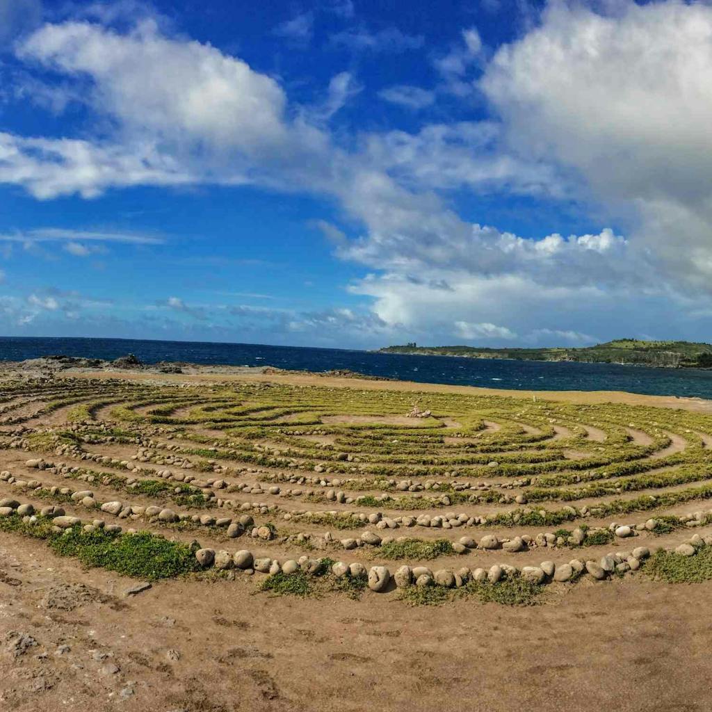 Hawaiian Labyrinth at Dragon's Teeth on Maui