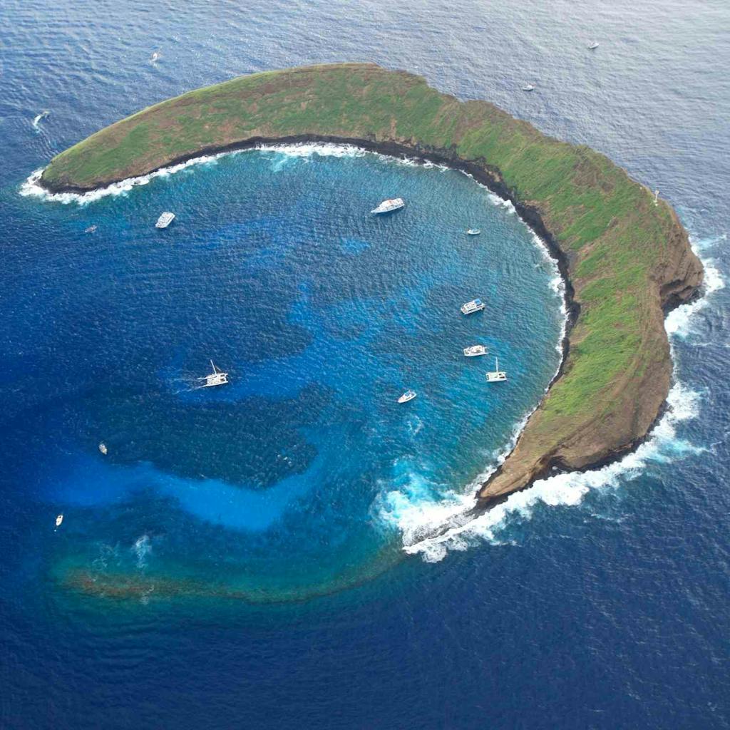 Molokini Crater a great beginner snorkeling spot in Hawaii